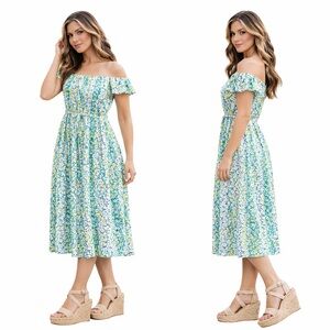 NWOT Loft Petite Floral Off-Shoulder Midi Dress
New without tags